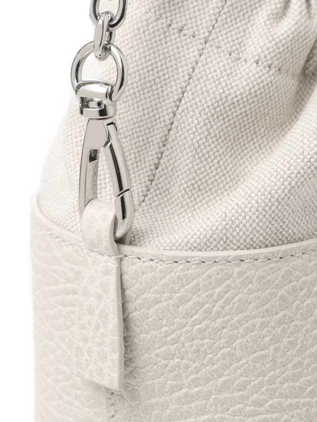 5AC Number Logo Texture Leather Bucket Bag Grey - MAISON MARGIELA - BALAAN 6