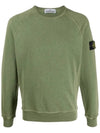 Logo Wappen Washed Raglan Sweatshirt Olive - STONE ISLAND - BALAAN 3