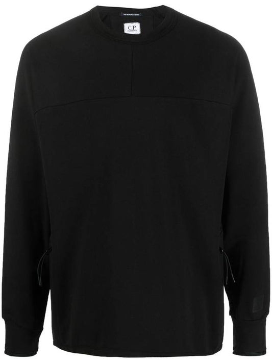 Metropolis Series Brushed Sweatshirt Black - CP COMPANY - BALAAN 1