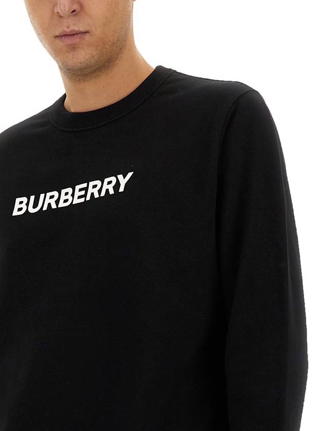 Logo Print Sweatshirt Black - BURBERRY - BALAAN 5