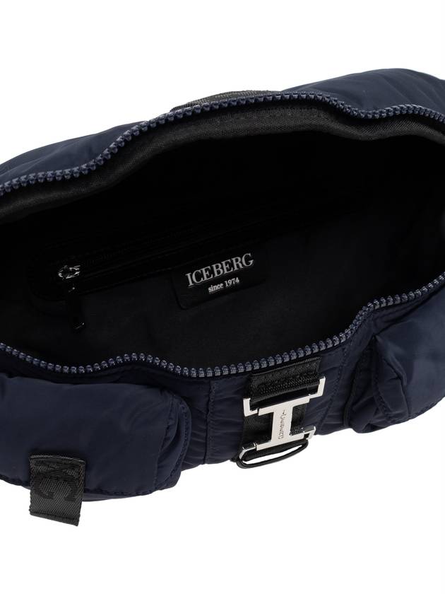 Iceberg Waist Bag With Logo, Men's, Navy Blue - ICEBERG - BALAAN 5