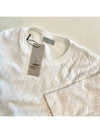 Men s T Shirt Oblique Casual Fit White Terry Cotton Jacquard - DIOR - BALAAN 5