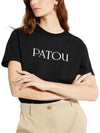 Logo Cotton Short Sleeve T-Shirt Black - PATOU - BALAAN 3