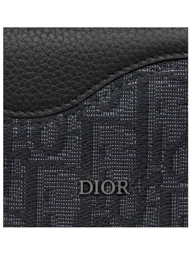 Saddle Oblique Jacquard Canvas Card Wallet Black - DIOR - BALAAN 8