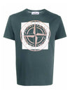 Compass Logo Printing Short Sleeve T-Shirt Blue - STONE ISLAND - BALAAN 2