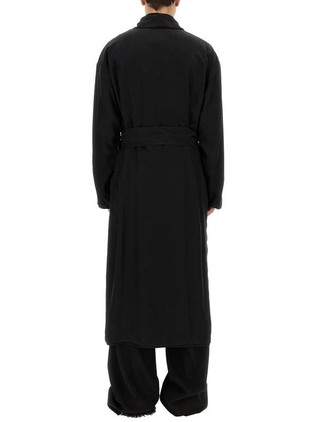 Belted Maxi Trench Coat Black - BALENCIAGA - BALAAN 4