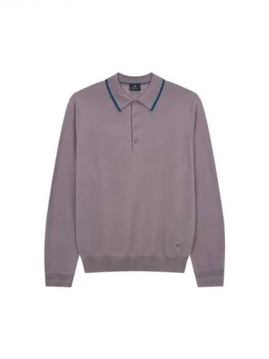 PS color combination line wool polo knit chocolate 270692 - PAUL SMITH - BALAAN 1