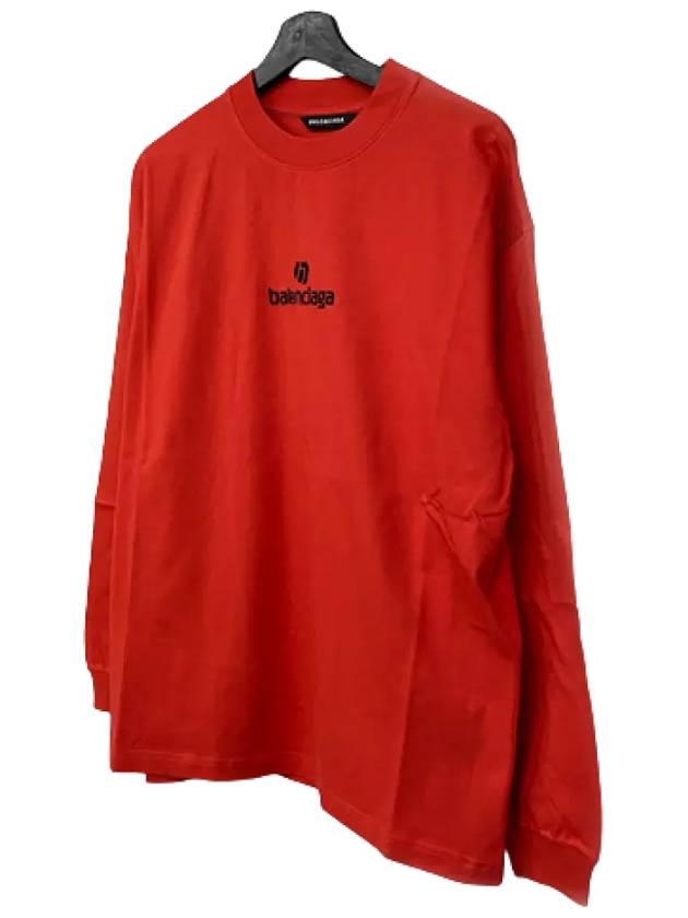 Logo Cotton Sweatshirt Red - BALENCIAGA - BALAAN 3