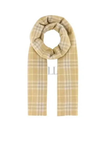 Vintage Check Cashmere Fringe Scarf Beige - BURBERRY - BALAAN 2