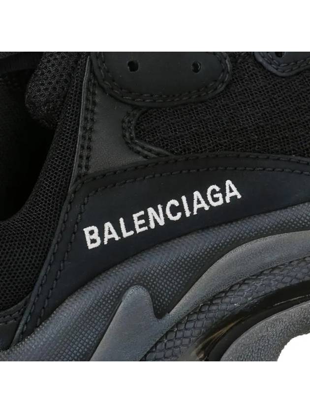 Triple S Clear Sole Low Top Sneakers Black - BALENCIAGA - BALAAN 8