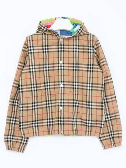 Kids Check Reversible Windbreaker Jacket - BURBERRY - BALAAN 2