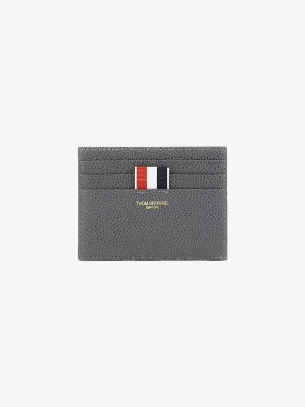 Leather Card Wallet Dark Grey - THOM BROWNE - BALAAN 2