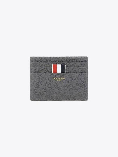 Leather Card Wallet Dark Grey - THOM BROWNE - BALAAN 2