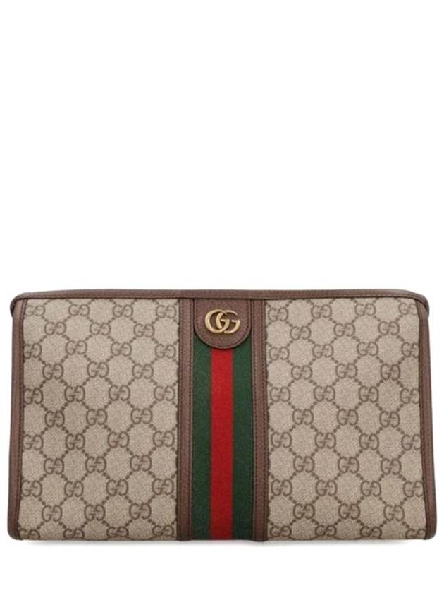 GG Supreme Canvas Ophidia Clutch Bag Beige Ebony - GUCCI - BALAAN 2