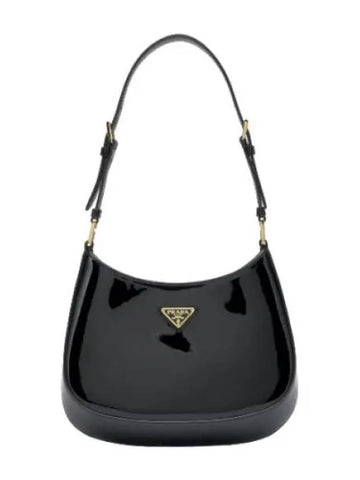 Cleo patent shoulder bag black - PRADA - BALAAN 1