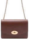 Women's Darley Leather Chain Small Shoulder Bag Brown - MULBERRY - BALAAN 2