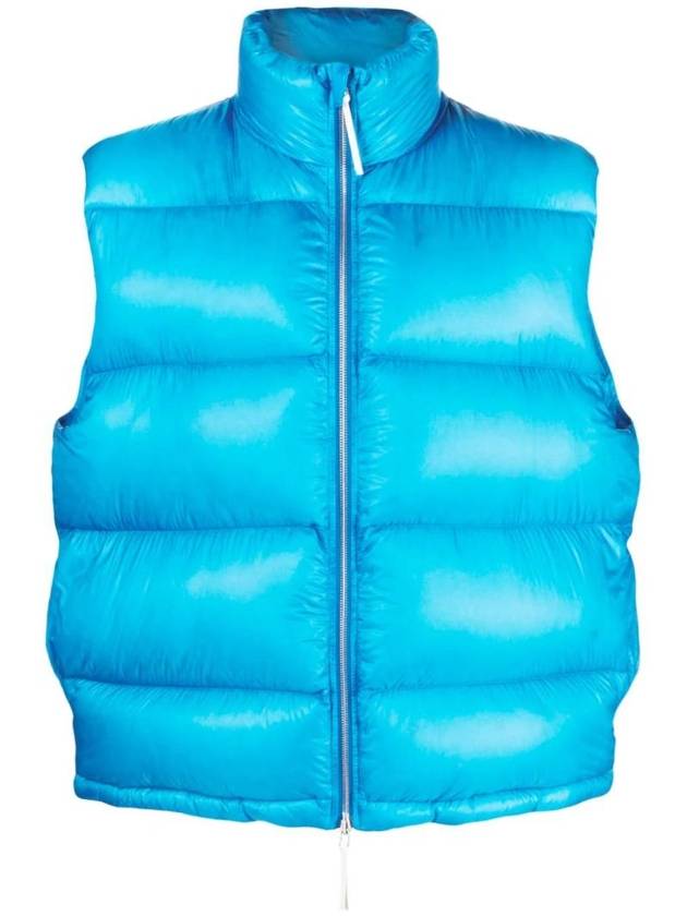 Logo Patch Ripstop Down Vest Blue - JIL SANDER - BALAAN 1