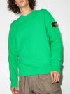 Wappen Patch Crewneck Sweatshirt Green - STONE ISLAND - BALAAN 4