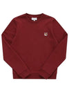 Fox Head Patch Regular Sweatshirt Red - MAISON KITSUNE - BALAAN 3