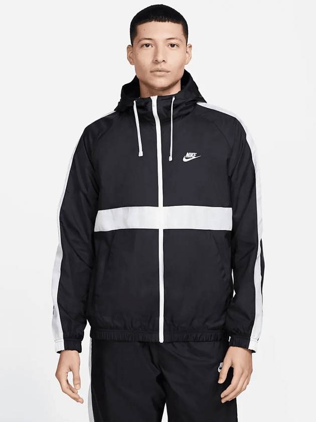 Men's Club Woven Stripe Tracksuit Black - NIKE - BALAAN 3