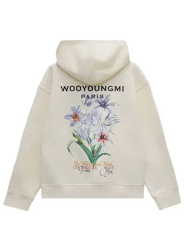 Flower Back Logo Hoodie Ivory W241TS36733I - WOOYOUNGMI - BALAAN 1