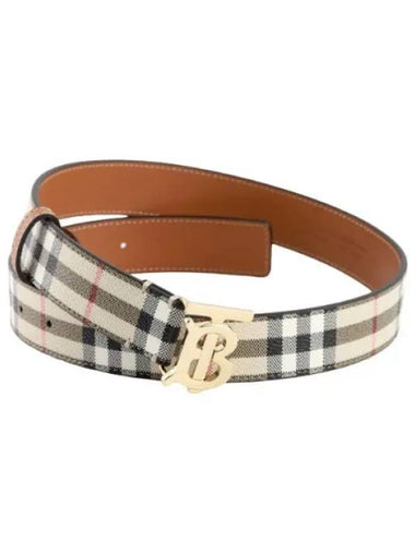 Checked leather belt - BURBERRY - BALAAN 1