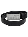 Numeric Logo Buckle Tag Leather Belt Black - MAISON MARGIELA - BALAAN 2