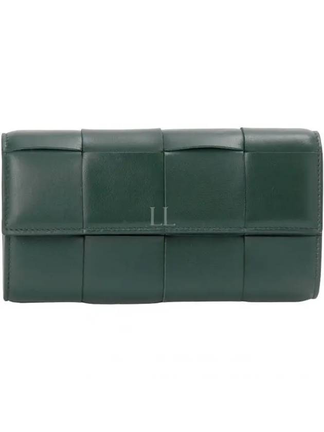 Cassette Flap Leather Long Wallet Raintree - BOTTEGA VENETA - BALAAN 2