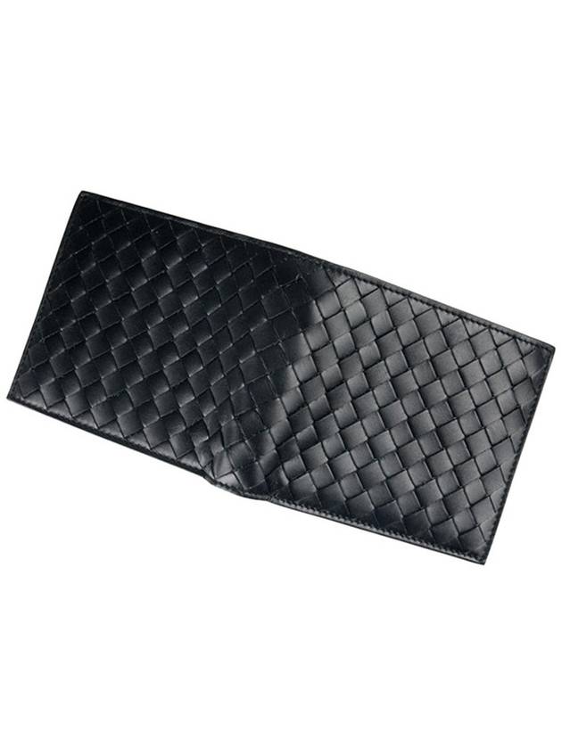 Intrecciato Weaving Half Wallet Black - BOTTEGA VENETA - BALAAN 3