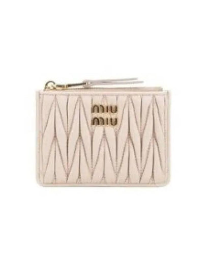 Matelasse Nappa Leather Card Wallet Pink - MIU MIU - BALAAN 2