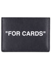 slogan print card wallet black - OFF WHITE - BALAAN 1