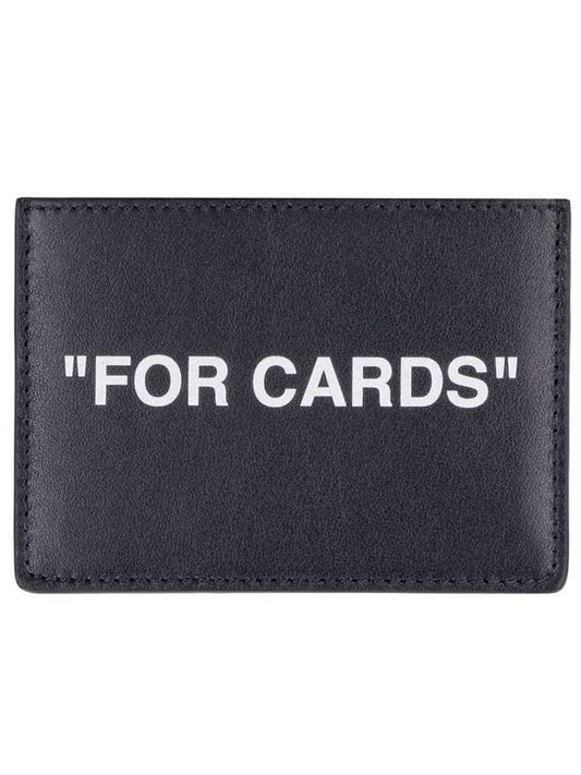 slogan print card wallet black - OFF WHITE - BALAAN 1