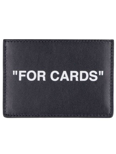 Slogan Print Card Wallet Black - OFF WHITE - BALAAN 1