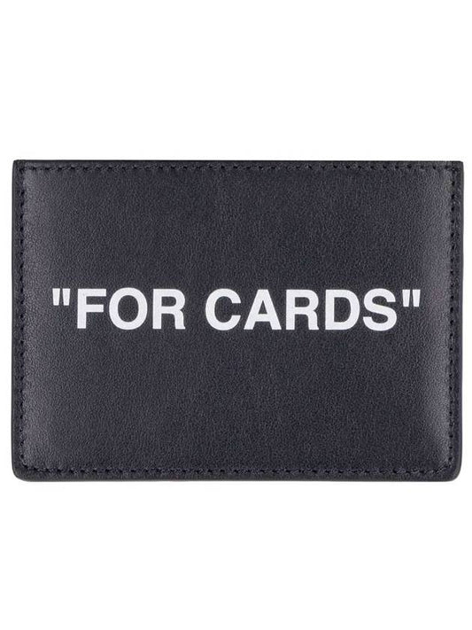 slogan print card wallet black - OFF WHITE - BALAAN.