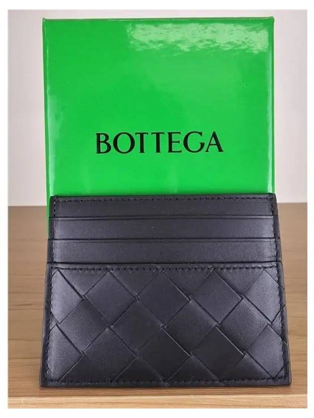 Intrecciato Leather Card Wallet Black - BOTTEGA VENETA - BALAAN 5