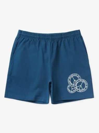 MUSEUM OF PEACE QUIET Logo Badge Shorts Pants Navy MOPQSS2317NAVY - MUSEUM OF PEACE & QUIET - BALAAN 1