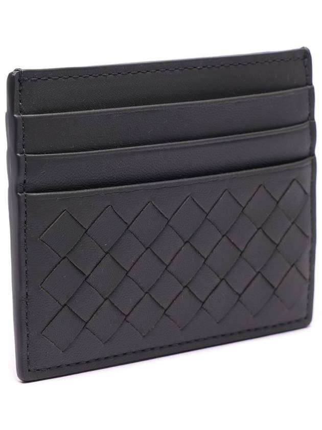 Intrecciato Weaving Card Wallet Grey - BOTTEGA VENETA - BALAAN 4