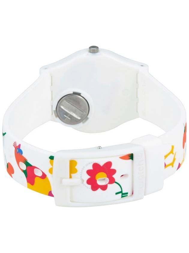 Swatch Polletto White Dial Multi-Colored Print Ladies Watch LW154 - SWATCH - BALAAN 3