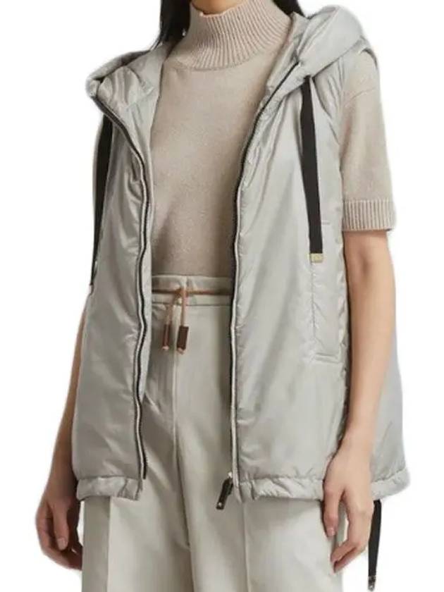 Greengo Water Repellent Hooded Padded Vest Ivory - MAX MARA - BALAAN 2