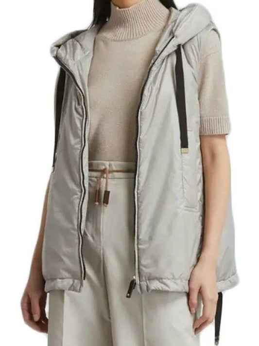 Greengo Water Repellent Hooded Padded Vest Ivory - MAX MARA - BALAAN 1