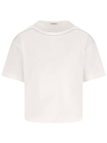 Brunello Cucinelli T-shirts and Polos White - BRUNELLO CUCINELLI - BALAAN 1