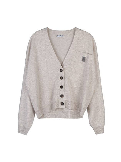 Women's Cashmere Cardigan Beige - BRUNELLO CUCINELLI - BALAAN 2