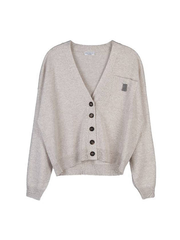 Women's Cashmere Cardigan Beige - BRUNELLO CUCINELLI - BALAAN 1