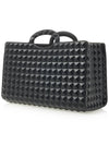 Le Troisieme Stud Pattern Rubber Tote Bag Black - VALENTINO - BALAAN 3