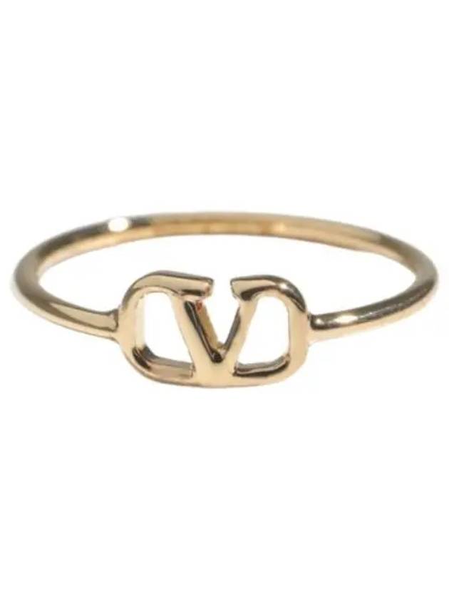 V Logo Signature Ring Gold - VALENTINO - BALAAN 2