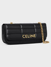 Monochrome Matelasse Long Chain Shoulder Bag Black - CELINE - BALAAN 4