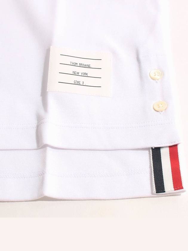 RWB Trimmed Cotton Short Sleeve T-Shirt White - THOM BROWNE - BALAAN 6