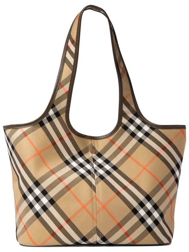 Check Small Tote Bag Sand - BURBERRY - BALAAN 4