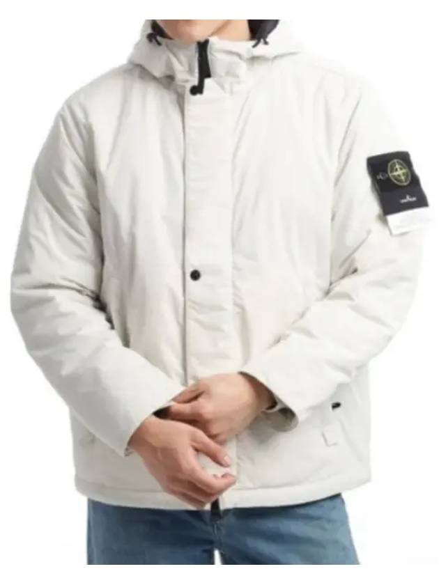 Techno Fabric Hooded Jacket Plaster - STONE ISLAND - BALAAN 2