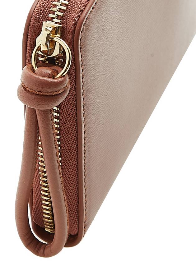 Around Zipper Leather Half Wallet Brown - JIL SANDER - BALAAN 8